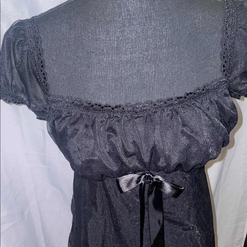 Beautiful Black Sheer Slip Top Lingerie